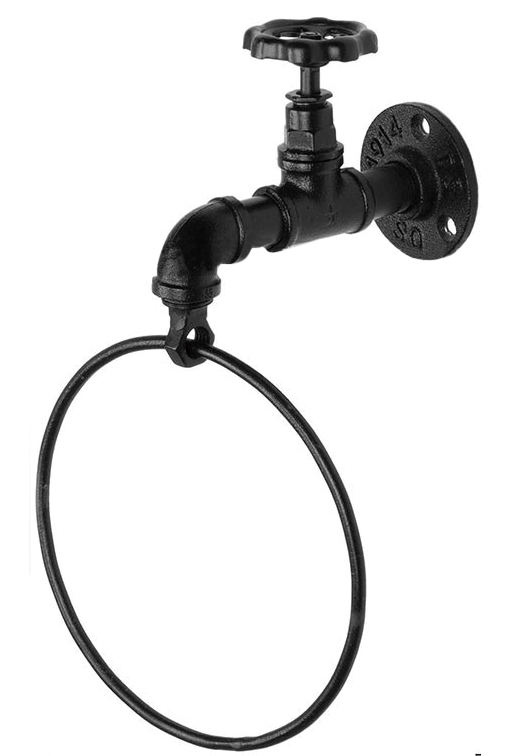 NO.H-NO4 Vintage wall hanging cast iron towel ring