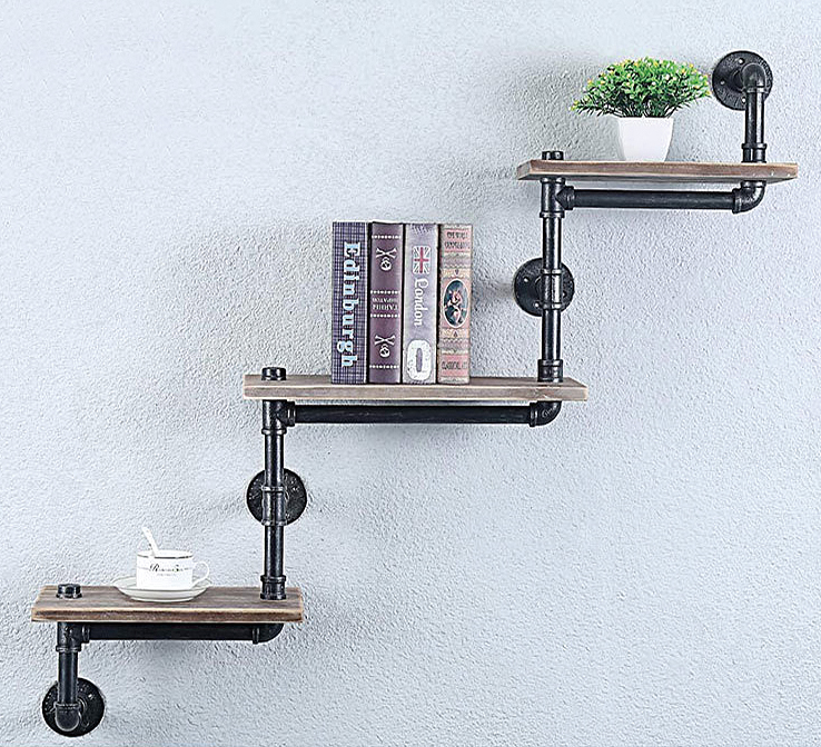 NO.H-N20 Three layers of metal tube bookshelves