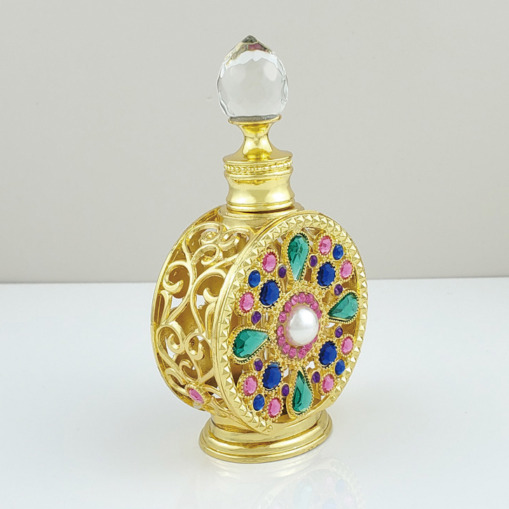 NO.RD-3040 Colorful oil Bottle with diamond (12ml), OUD oil bottle